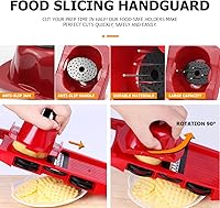 Vista 3 de DOERDO - Soporte de seguridad alimentaria para mandolina, cortador de alimentos, protector de dedos, protector de dedos para cortar verduras, rojo