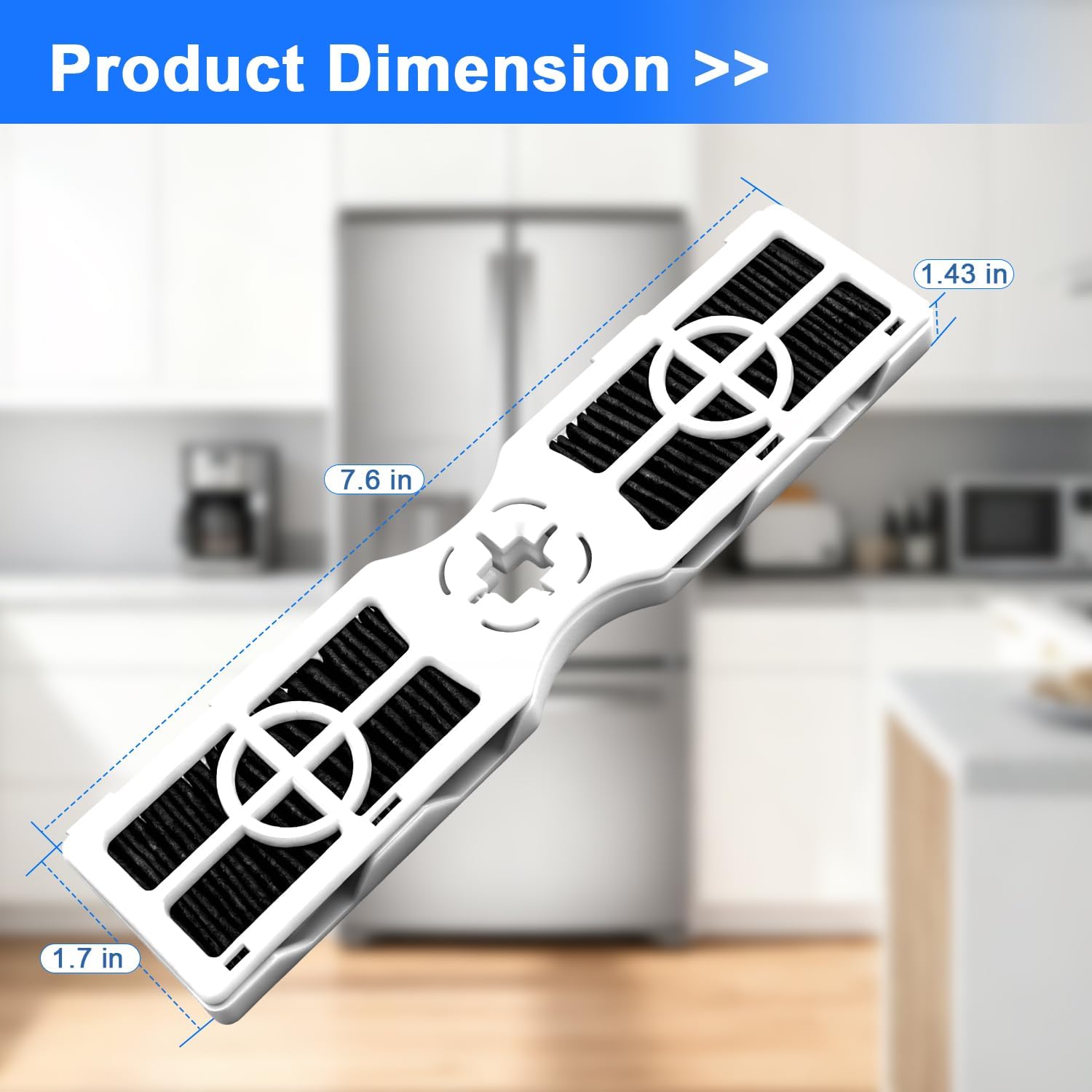 4 Pack Refrigerator Air Filter Compatible with Frigidaire PureAir AF-2 FRFC2323AS FRFG2323AF FRFC232LAF FRFC233LAF Replace#: FRGPAAF2