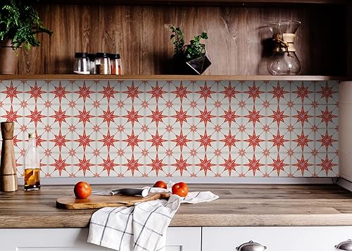 Miniatura 8 de Adhesivos para azulejos Mi Alma, 24 unidades, Talavera, plantillas de pared, calcomanías para despegar y pegar, fácil aplicación, ideal para baño,