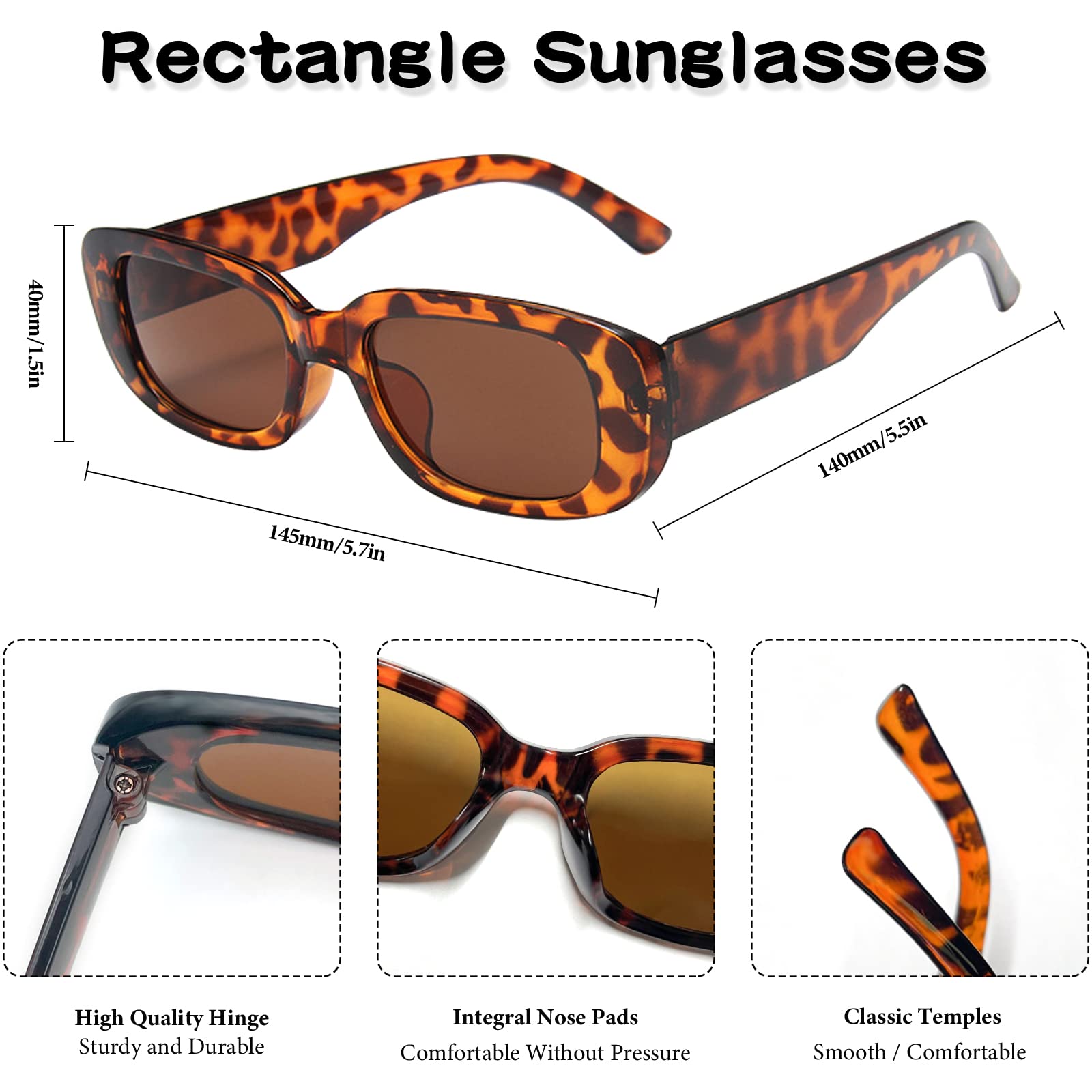 10/20 Pack Retro Kleine Rechteck Sonnenbrille für Damen Herren 90er Vintage Trendy Aesthetic Y2K Schmale Quadratische Gläser