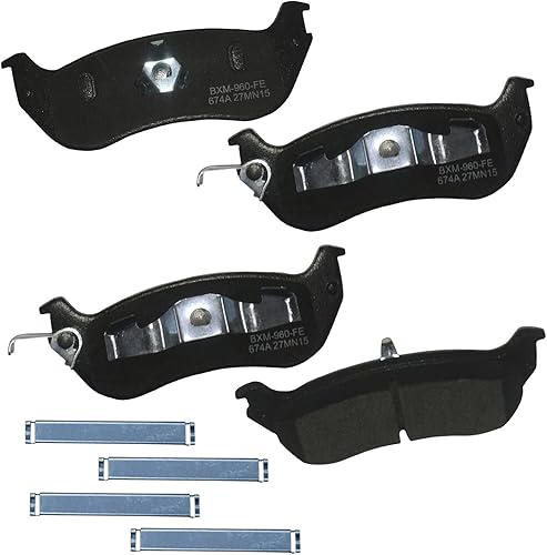 Vista 276 de Bendix Premium SBM8 - Pastillas de freno semimetálicas Premium para modelos seleccionados Buick Special, Camaro, Corvette, Phaeton, Olds F85, Vista