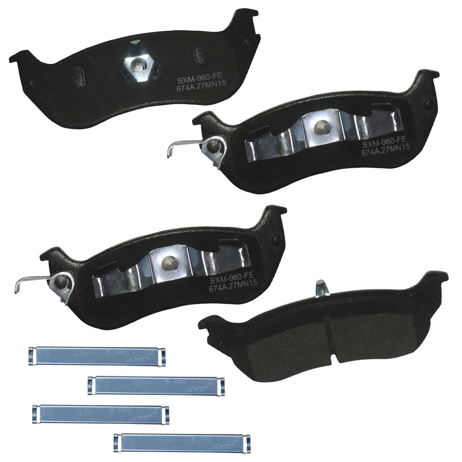 Bendix Premium SBM674A Semi-Metallic Rear Brake Pads fits Ford Crown Victoria 2002-1996, Grand Marquis 2002-1996, Lincoln Town Car 2002-1996, Mercury Grand Marquis 2002-1996