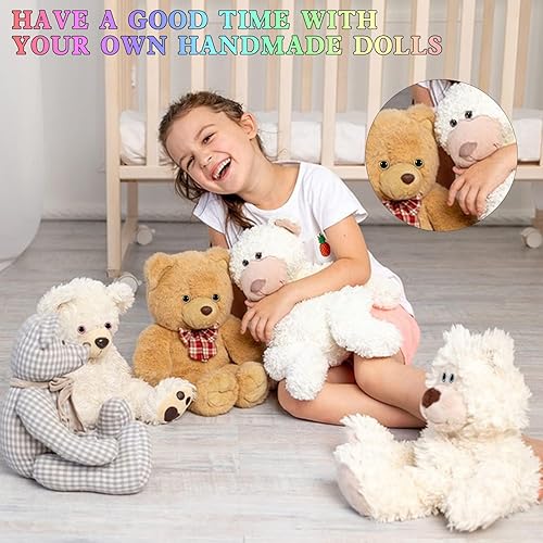 Miniatura 6 de MUCUNNIA 120 ojos de seguridad de 0.472 in para Amigurumi Ojos de seguridad de plástico con purpurina para ganchillo con arandelas, ojos de