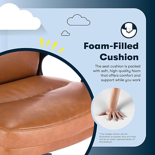 Miniatura 6 de Serta Comfort Executive Silla de oficina grande y alta, silla ergonómica de escritorio de computadora con respaldo alto, asiento acolchado