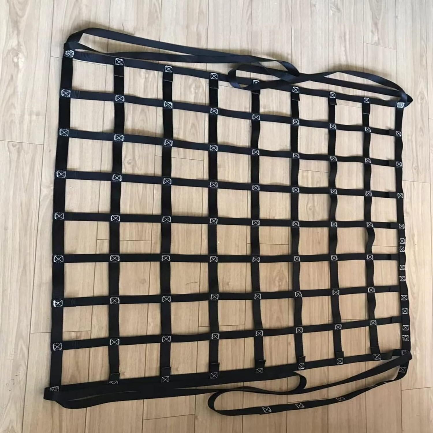 Generisch Hochleistungs-Lasthebenetz, dehnbares elastisches Fahrrad-Ladungssicherungsnetz zum Aufhängen und Heben (3 x 3 m Maschenweite 20 cm, Tragfähigkeit 3 t)