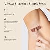 Kitsch Double Blade Safety Razor for Men and Women Long Metal Handle and Stainless Steel Single Blade Razor with 5 Replacement Blades for Double Blades Terracotta
