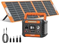 Vista 9 de Generador Solar Con Panel Solar Incluido, FF Flashfish Estación de Energía Portátil de 200W+Panel Solar de 60W (Salida DC/USB-A/USB-C), Kit