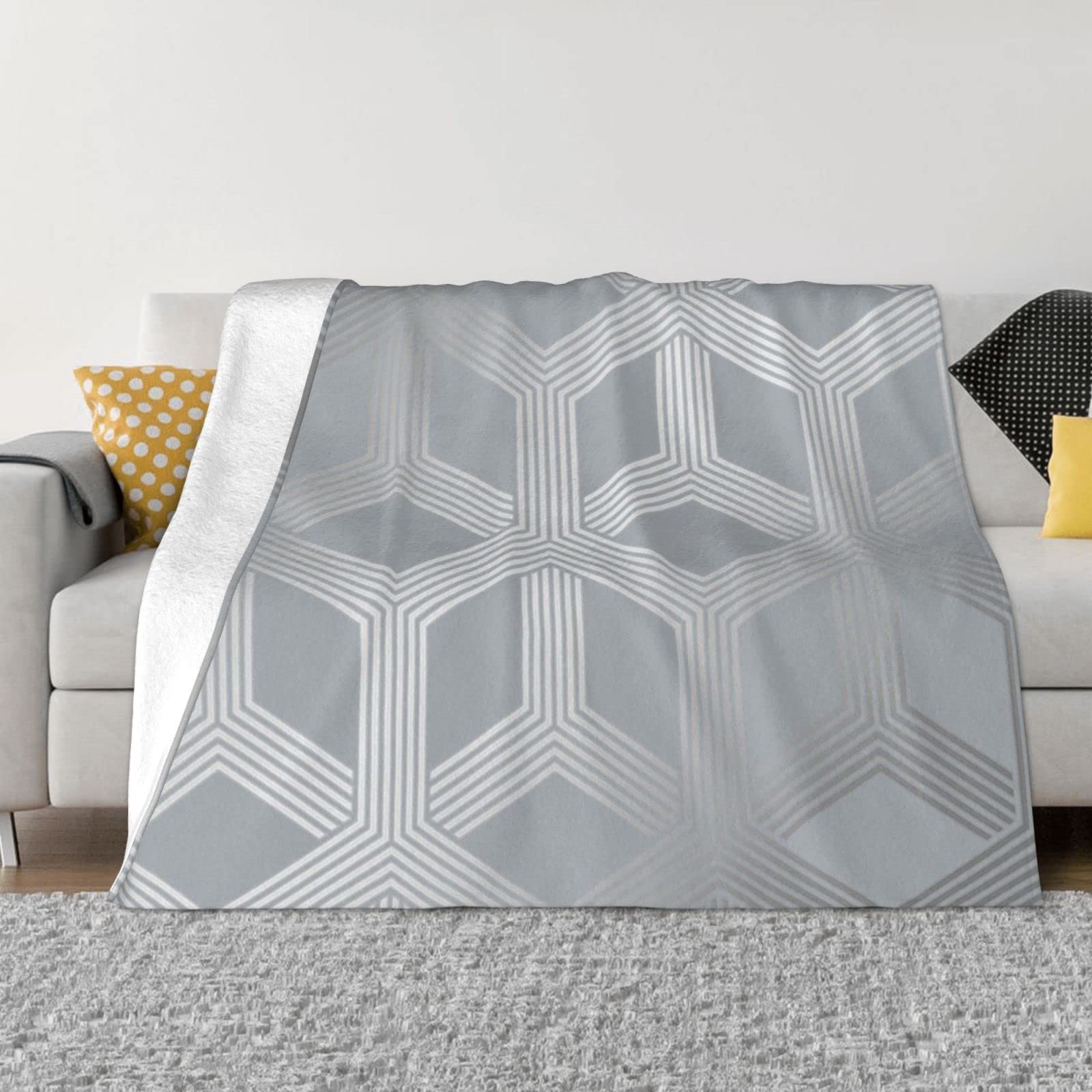 Couverture flanelle épaisse anti-boulochage chaude et légère Hexa
