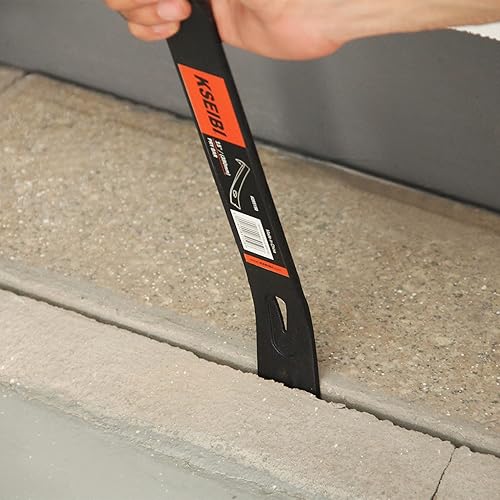 Miniatura 5 de KSEIBI 285150 Hand Wonder Crow - Herramienta de barra de acero para tirador de uñas, tapa de pintura, barra de palanca plana pequeña de 15 pulgadas