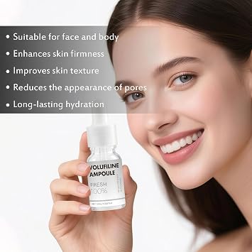Volufiline 2 Pcs Serum, Pure Skin Firming & Plumping Concentrate for Face & Body, Moisturizing Anti-Aging, Elasticity Booster, Reduces Fine Lines, Glow Enhancer