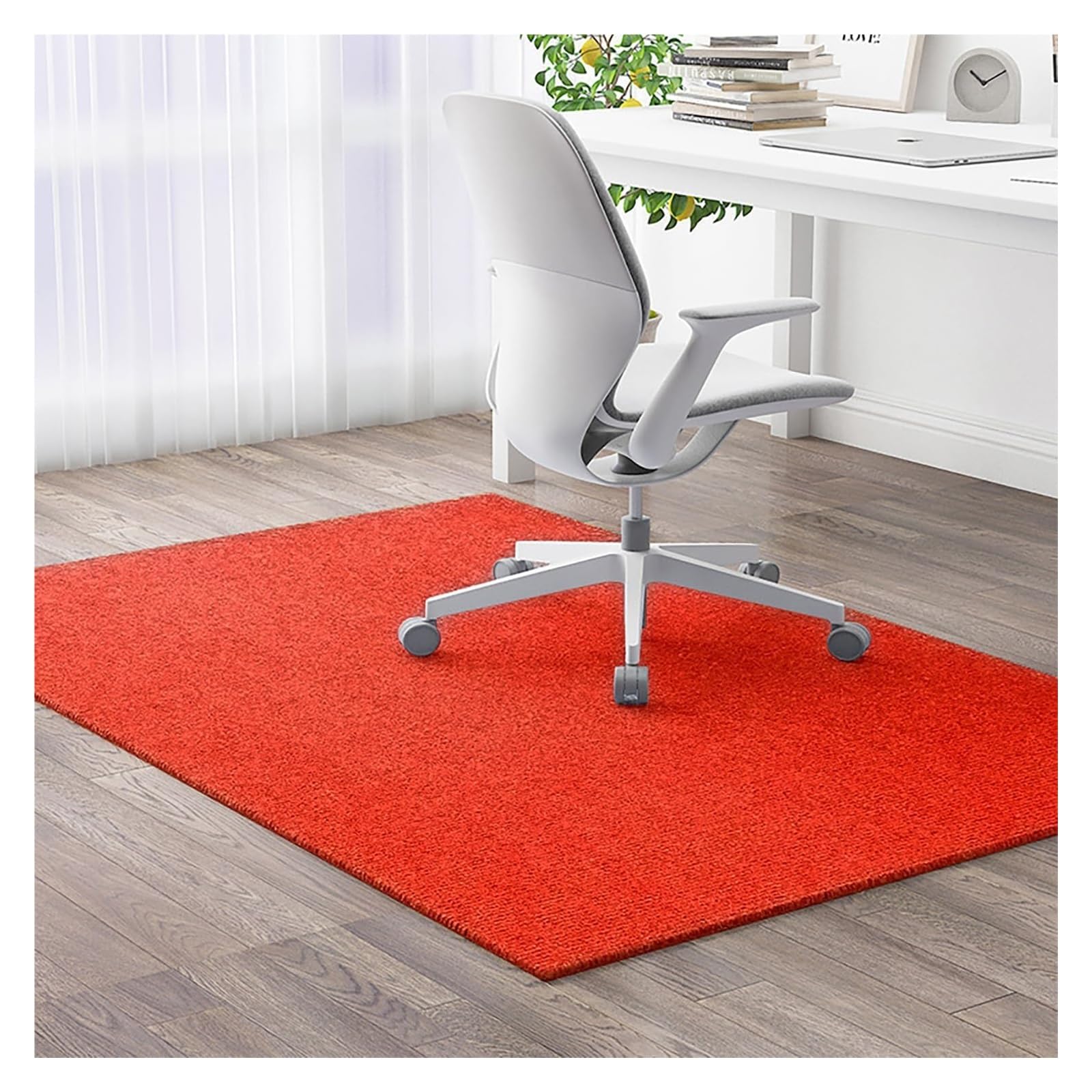 Scumlovy Chair Mat Office for Hardwood Floor Non Slip Carpet Protector Low Pile Protectors(Red,100cmx180cm)