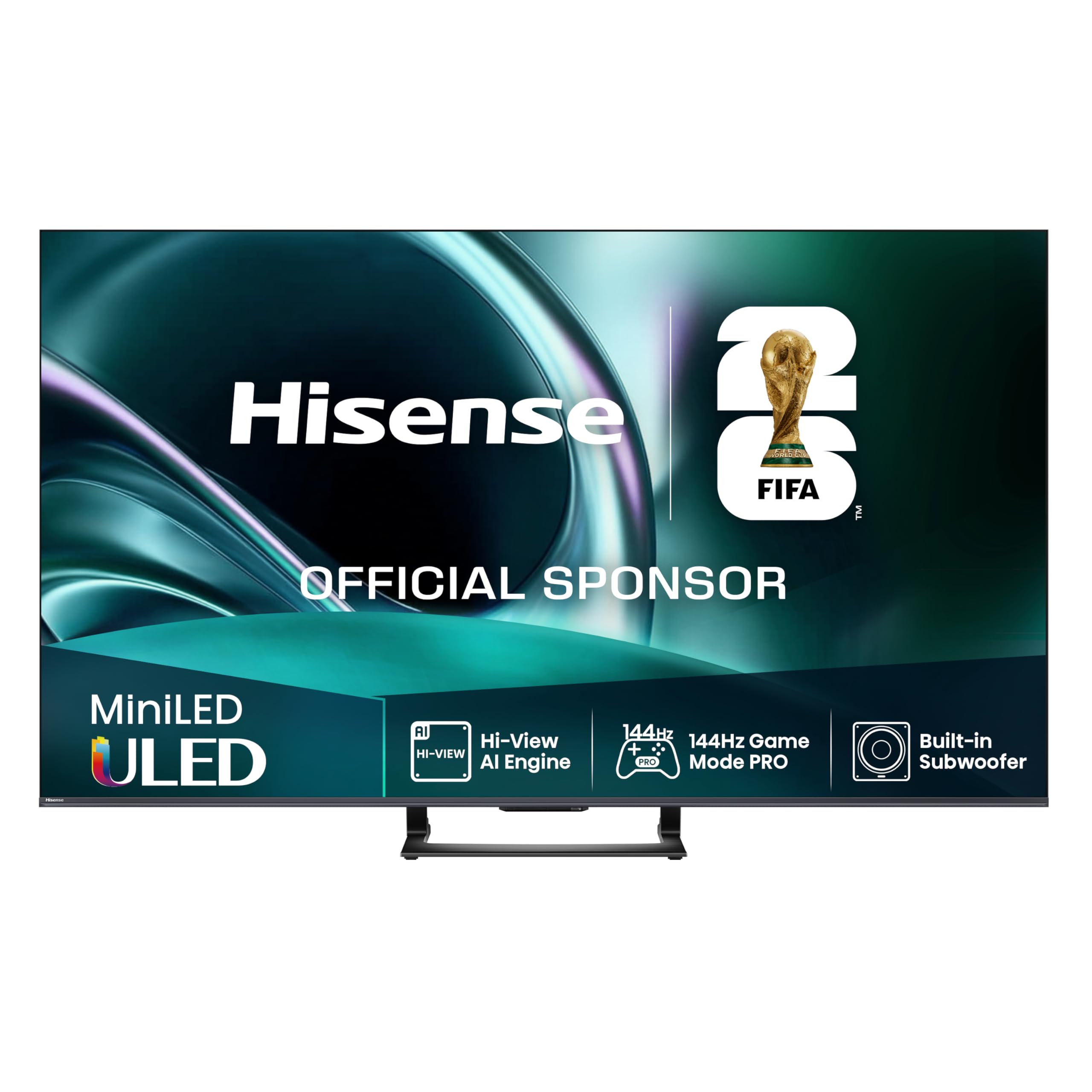 Hisense 50U7Q TV 50 Inches, 4K Mini LED ULED, Smart TV, Hi-View AI Engine, 144Hz Game Mode Pro, FreeSync Premium, Built in Subwoofer, Dolby Vision IQ Atmos, Airplay, Voice Control [2025]