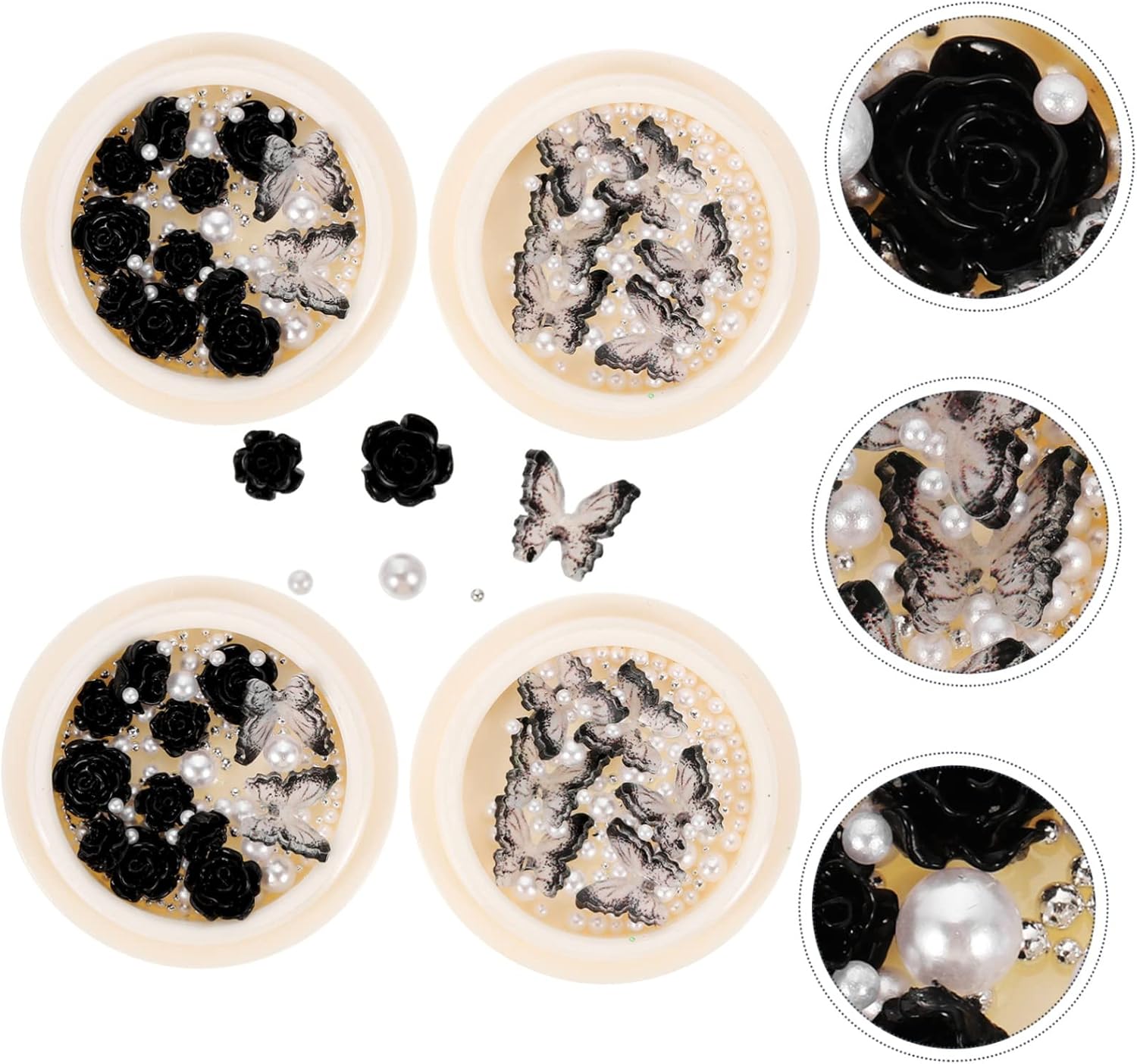 Nail Flower Decoration of Rhinestone Nail Charms for Unique Makeup Effects for Enthusiasts Professionals