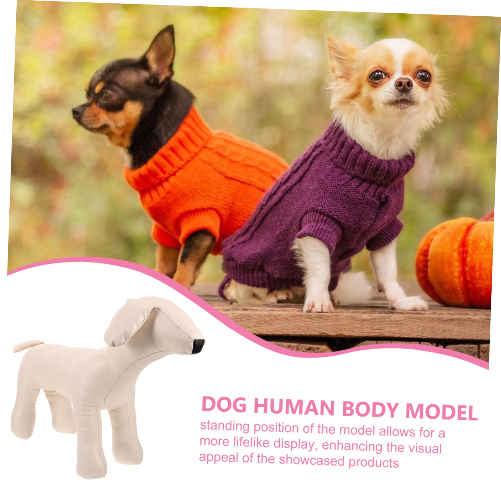 TOYANDONA Manichino Per PU Flessibile Realistico Per Esposizione Abbigliamento Per Animali Domestici Piccole Negozi