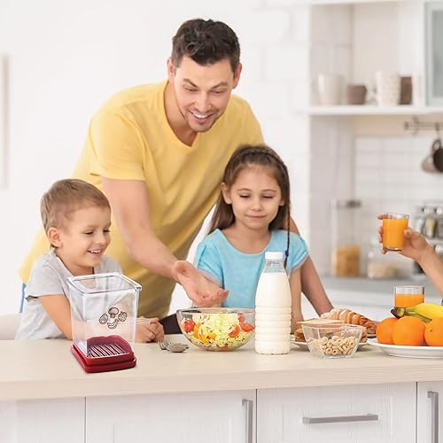 Miniatura 6 de 365Home Rebanador rápido de frutas y verduras, de acero inoxidable, cortador de huevos, cortador de fresas, para hacer rápidamente ensalada de