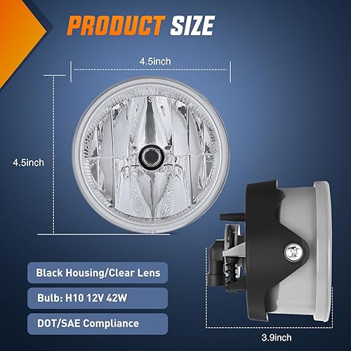 Vista 57 de Nilight Conjunto de luces antiniebla compatible con Ford Focus SVT 2002 2003 2004 2005 2006 Ford Focus SVT 2005-2007 Ford Escape 2003-2004 Ford Ford