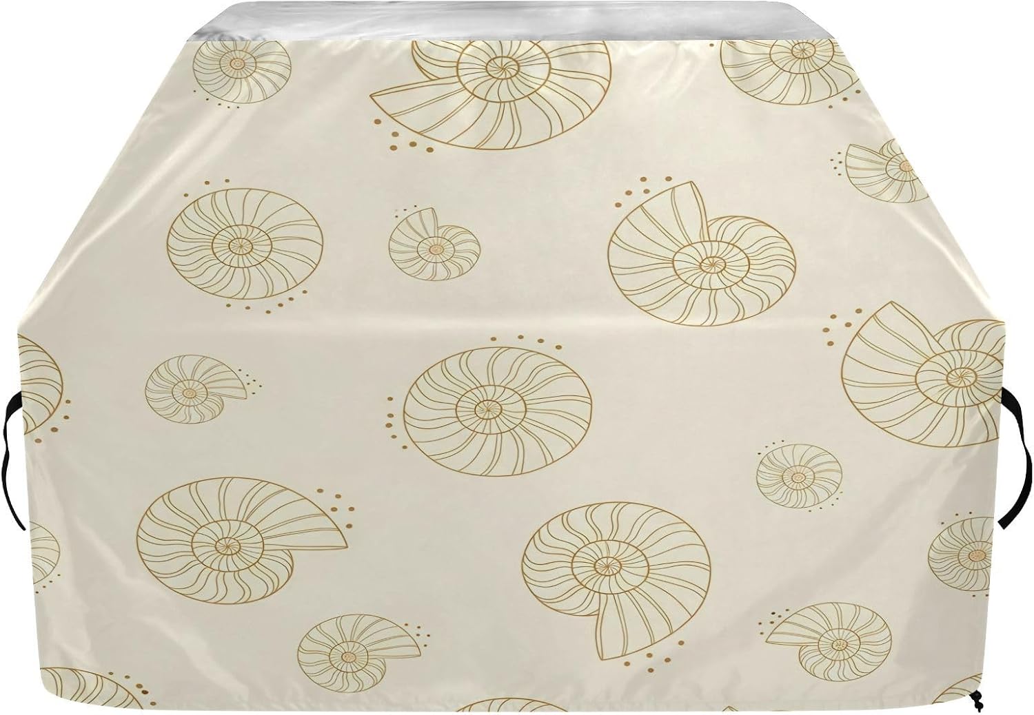 Blueangle Gold Nautilus Grill Cover - 65" Heavy Duty Waterproof for BBQ/Gas Grills, Windproof Edges All Weather Protection