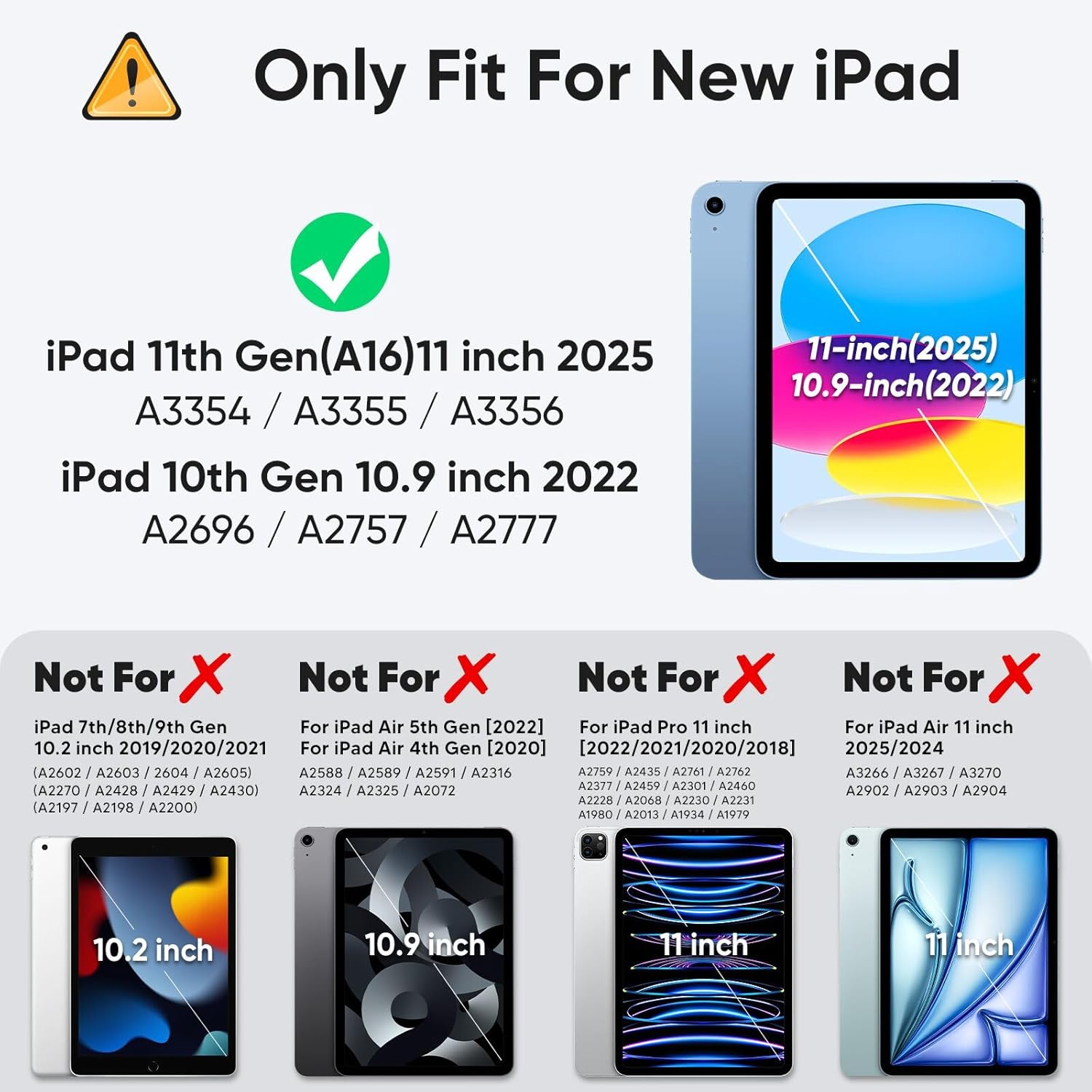 SIBEITU iPad 11th A16 2025/ 10th Generation Case for Kids Girls, Shockproof Rugged iPad 10th 10.9 Inch Case 2022 with Kickstand & Pencil Holder, 3-Layer Protective Cute 10 Gen Cover for Women, Pink - Image 2