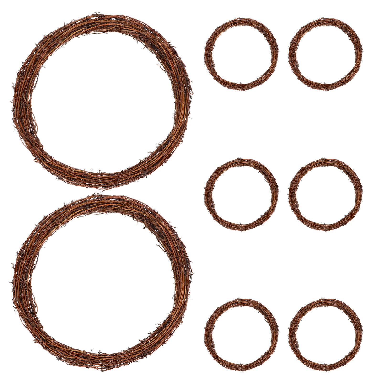 Toyvian 8 Sztuk Pierścień Circle Rama w wieniec kwiatowych Brown