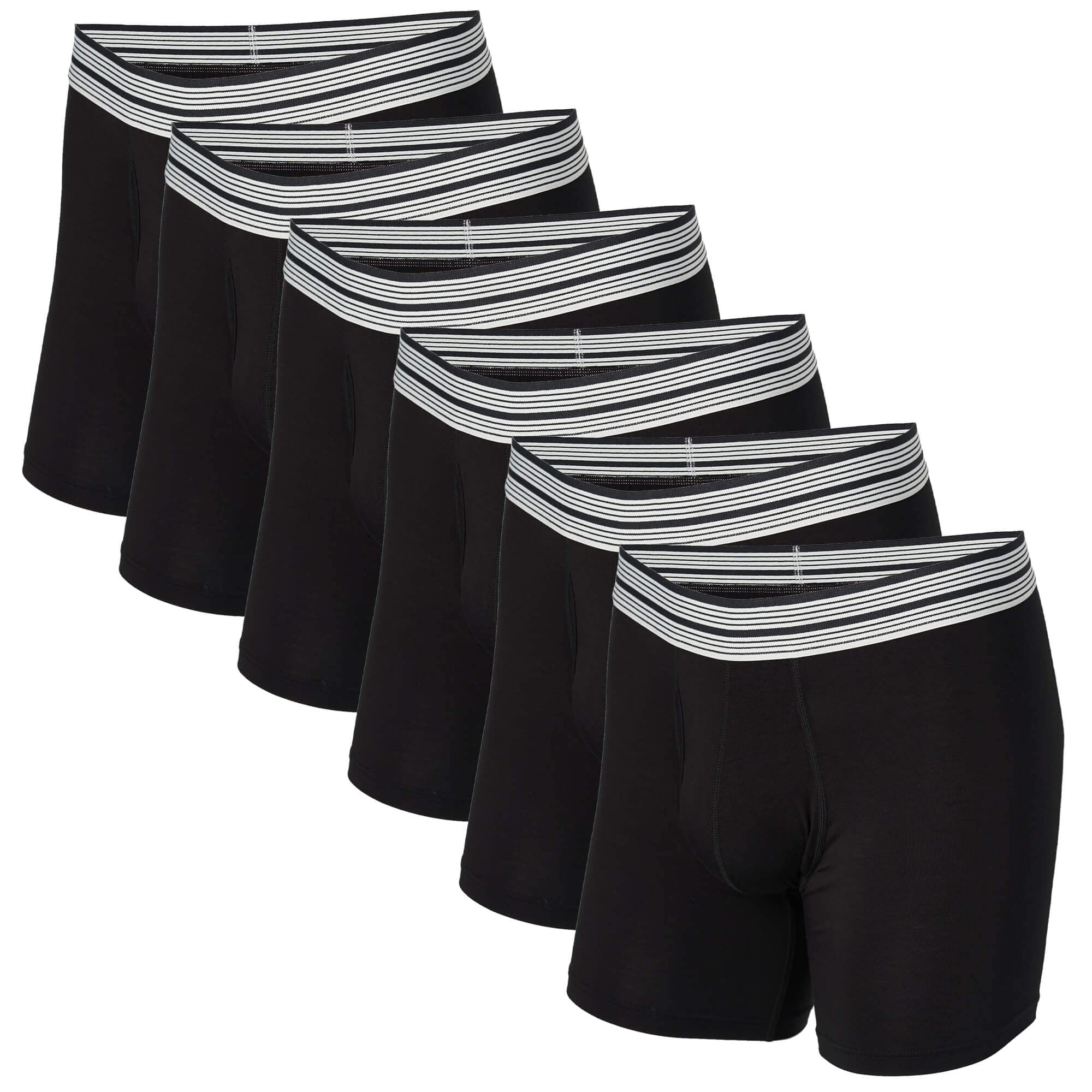 Mr Davis Mens 6 Pack Standard Cut Boxer Brief Underwear