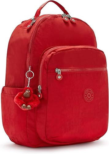 Miniatura 4 de Kipling Mochila para laptop Seúl de 15 pulgadas para mujer, duradera, espaciosa con correas acolchadas para el hombro, bolsa escolar de nailon,