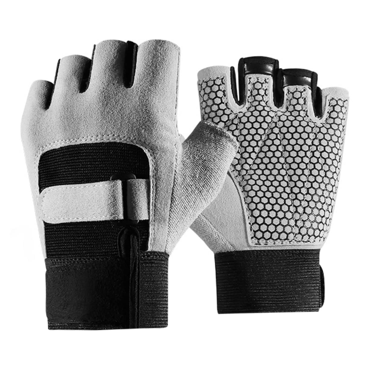 TIDTALEO 1pair Nonslip Breathable Half Finger Gloves for Outdoor Activities Shockproof Cycling Gloves for Men and Women Grey XL for Driving Jogging Biking Fishing Hiking