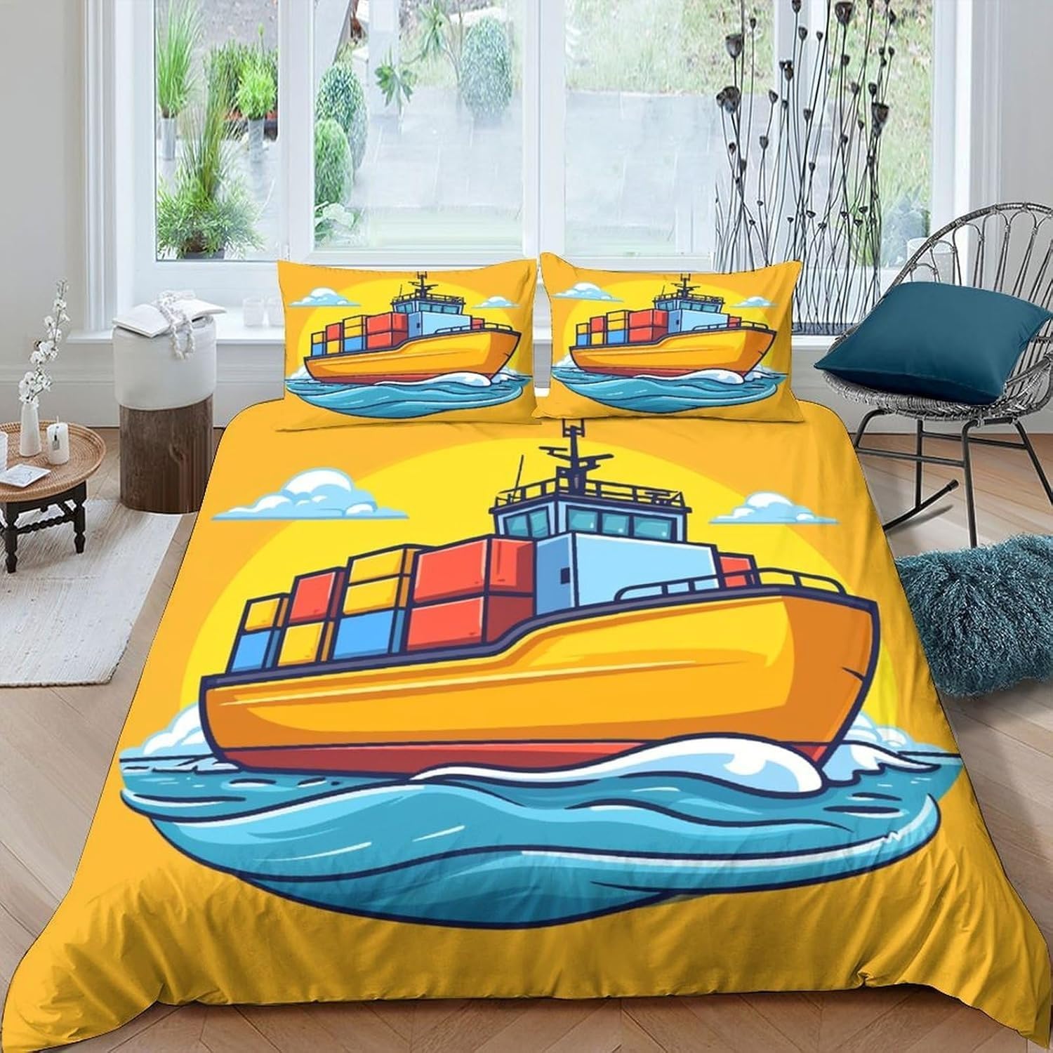 Housse de couette 160x200 marine pour illuminer votre chambre avec style
