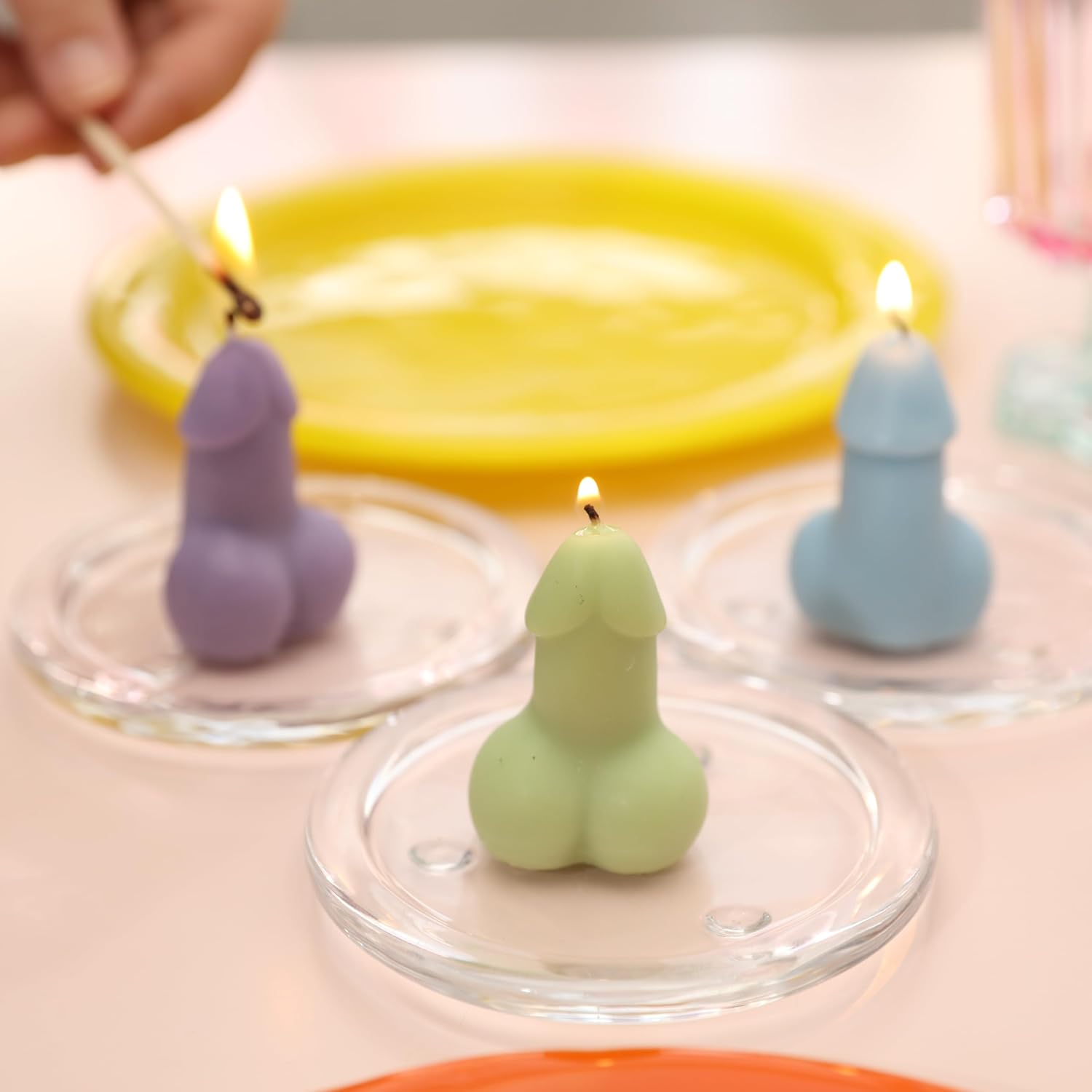 BOOWAN NICOLE 3D Penis Shape Silicone Mold for Candle Making, Creative Human Bodys Candle Moulds for DIY Handmade Handcrafted Home Decoration Gifts (LZ0677-1-2)