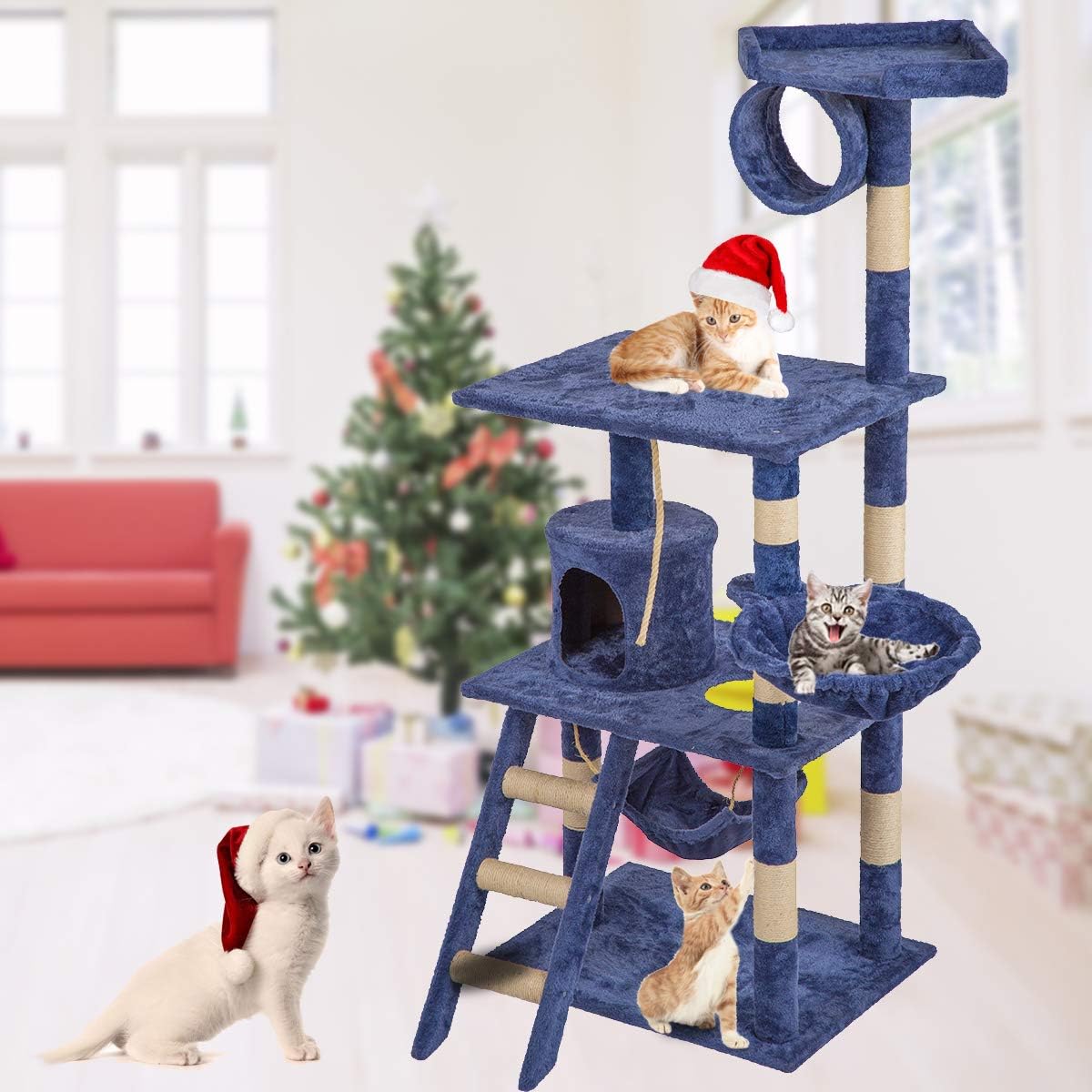 cat scratching post christmas tree