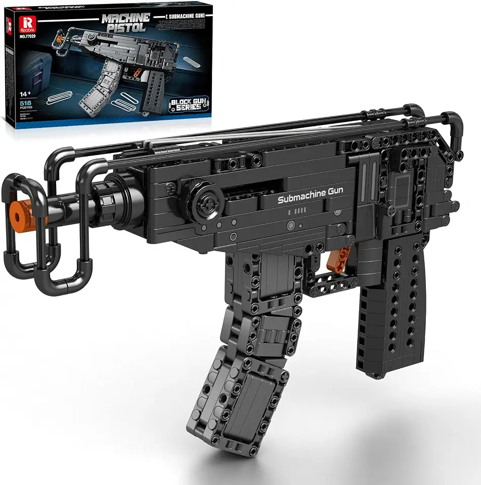 Reobrix 77029 Skorpion Submachine Gun Model Clamping Blocks for Men