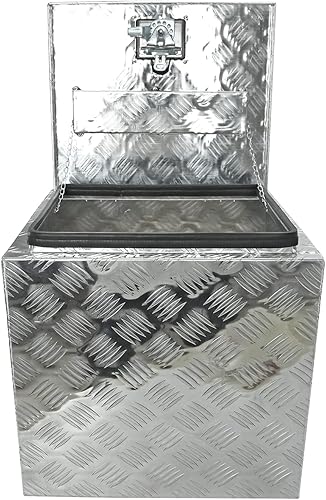 Miniatura 3 de Caja de herramientas de aluminio de 18 pulgadas para debajo de la carrocería, caja de herramientas de recogida para vehículos recreativos, ATV,