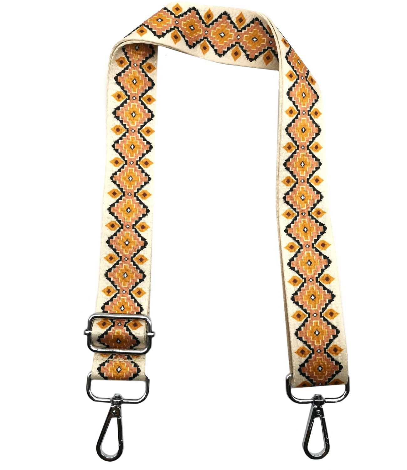 Sangle De Remplacement Pour Sac à Main - Bandoulière Réglable En PU Blanc, 130 Cm - Boucle Argentée, Pour Sac à Dos, Sac De Voyage, Sacoche