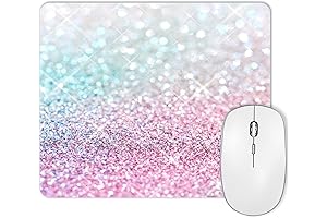 Pink Sparkle Glitter Mouse Pad for Girls and Kids