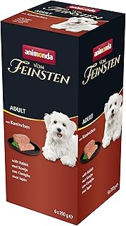 animonda vom Feinsten Hundefutter nass mit Kaninchen (6 x 150g), getreidefreies Hundefutter ohne Zucker, mit frischen, fleischigen Zutaten product image