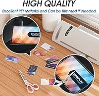 Vista 2 de KTRIO Bolsas de laminación térmica, capacidad para tarjetas de visita de 2.3 x 3.7 pulgadas, foto de 4 x 6 pulgadas, esquina redonda, paquete de 200