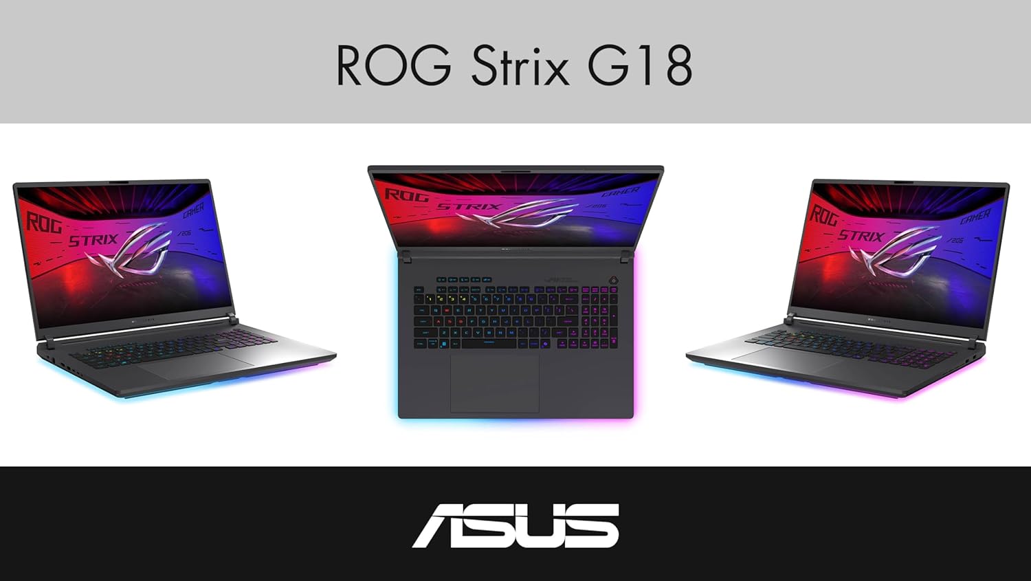 ASUS ROG Strix G18 Gaming Laptop 18" 240Hz WQXGA IPS Nebula Display (Intel Ultra 9-275HX, GeForce RTX 5070 8GB, 64GB DDR5, 2TB SSD, Per-Key RGB, Thunderbolt 4, Win 11 Pro) w/DKZ USB Port Expander