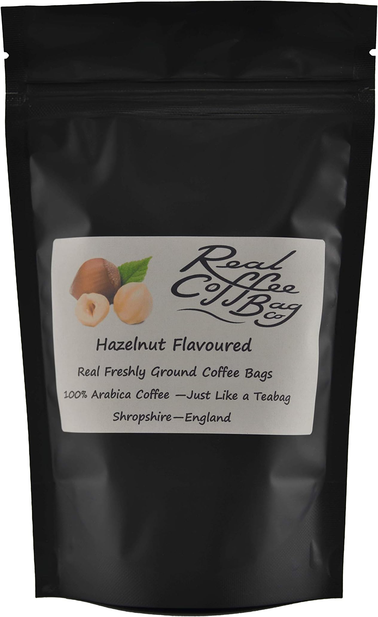 Hazelnut Flavoured Instant Ground Coffee Bags (15 Bags) - 135 g by Real Coffee Bags Co.