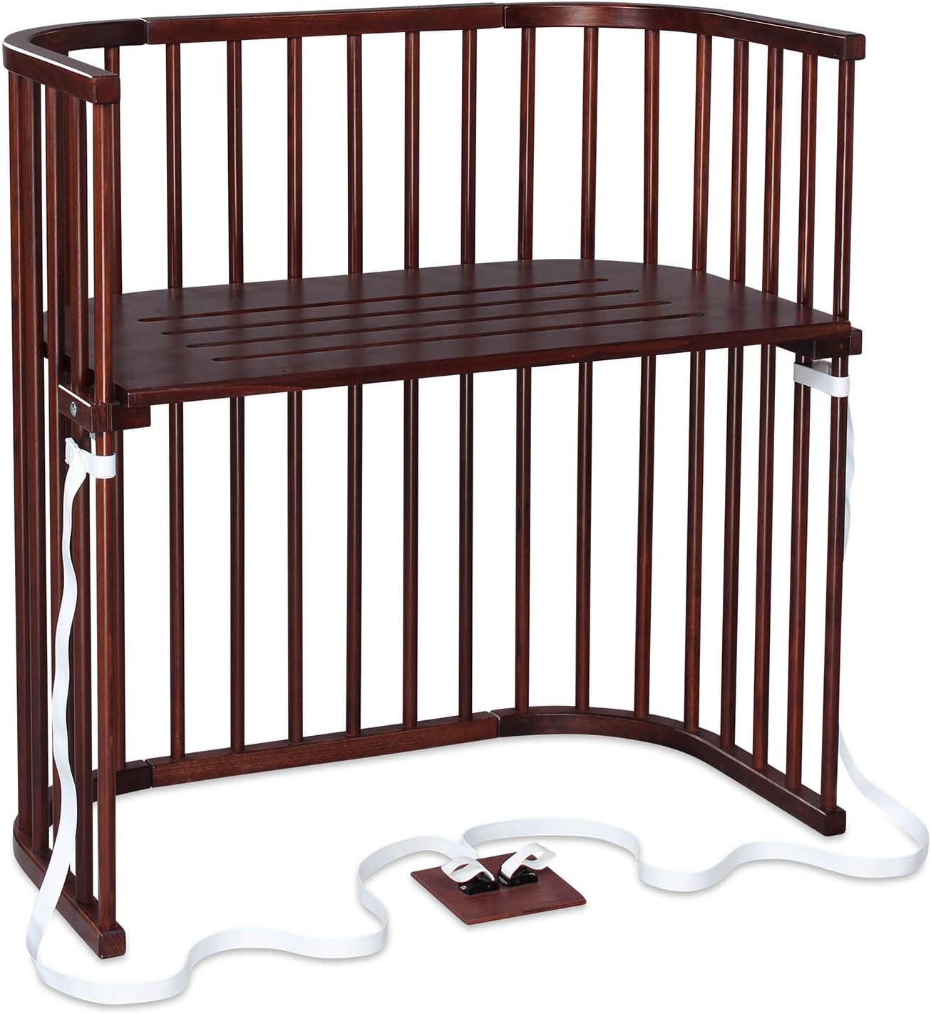 Babybay Boxspring bedside sleeper Cot, Colonial Varnished