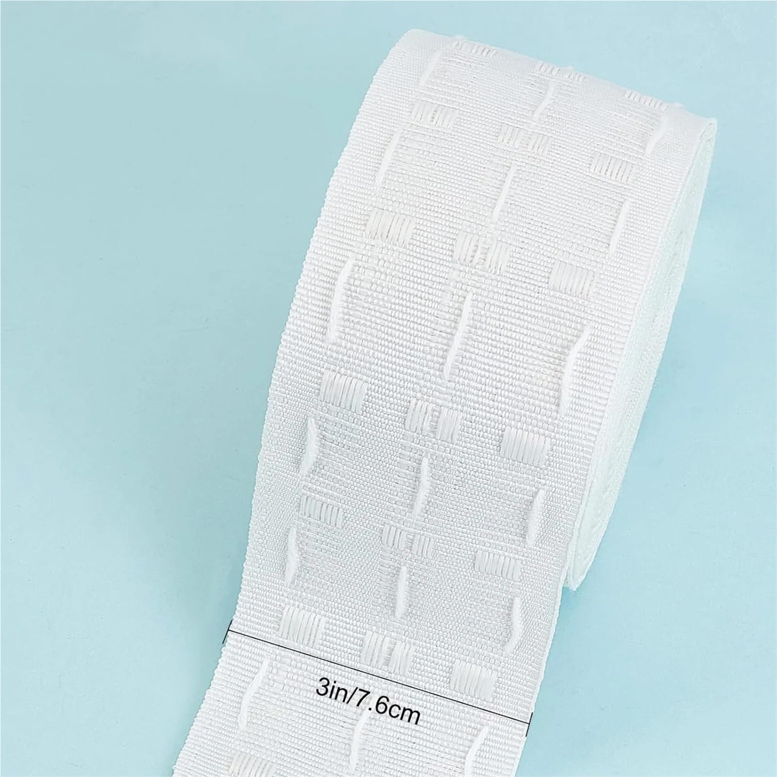 Rufflette pour Rideaux Ruban de Rideau plissé à 3 Lignes, Ruban plissage Blanc for réaliser des projets décoration intérieure(10m)