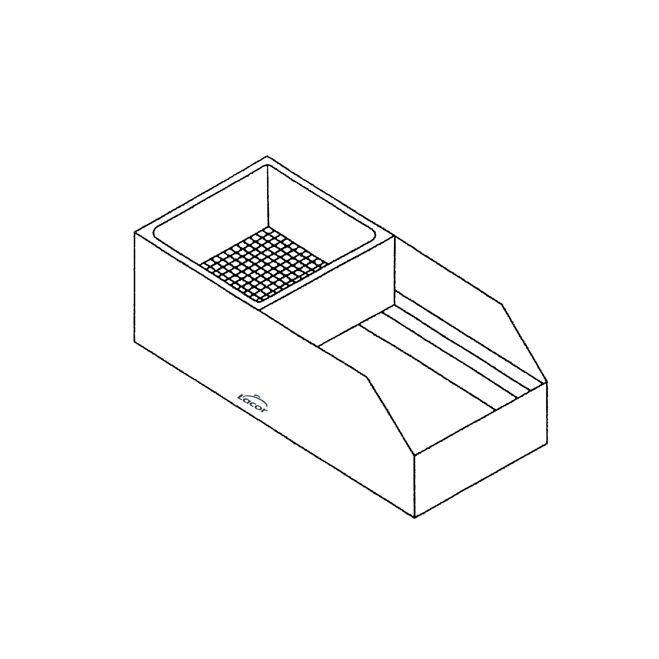 Lacor - 50450 - Farinatore in acciaio inossidabile, Setaccio di farina, Ideale per infarinare o pannare alimenti, Pulizia facile, per cucine professionali, acciaio inossidabile, 50 x 26, 5 x 18 cm