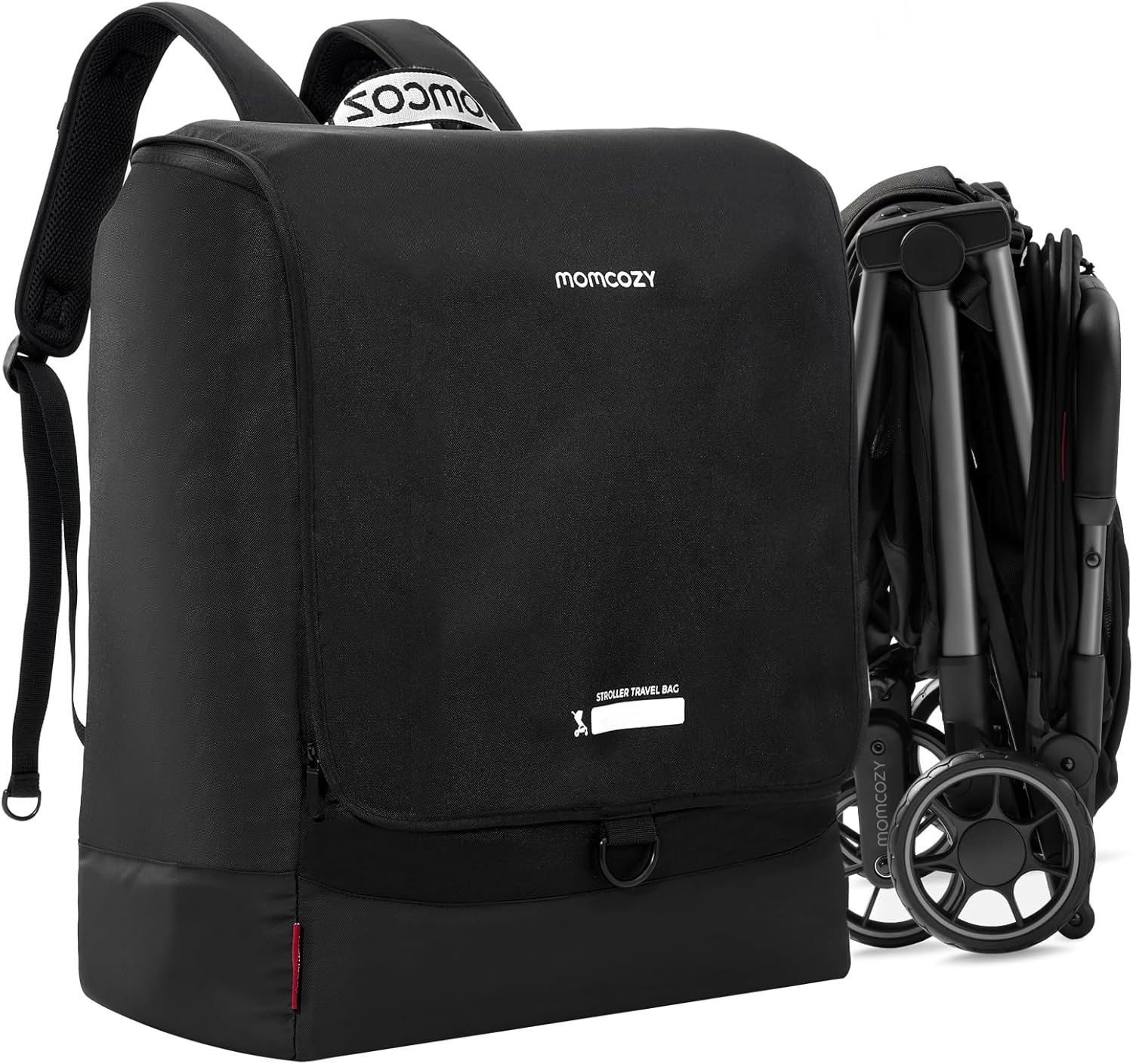 Momcozy Stroller Travel Bag for Airplane | Suit ClickGo Stroller | Compatible with Strollers Folded Dimensions of 22.1 X 17.3 X 9.8 Inch | Fit Most Major Brand | Hand-held & Back-carrying