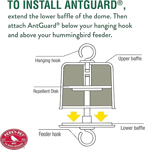 Miniatura 8 de Perky-Pet Protector de hormigas de 245L para comederos de colibríes y orioles protege el néctar de las hormigas