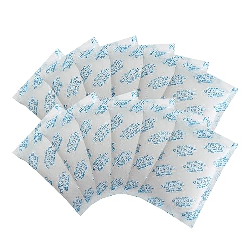 Paquetes de gel de sílice, 3.53 oz de 10 paquetes de desecantes, absorbentes de humedad, deshumidificador de gel de sílice recargable, paquetes