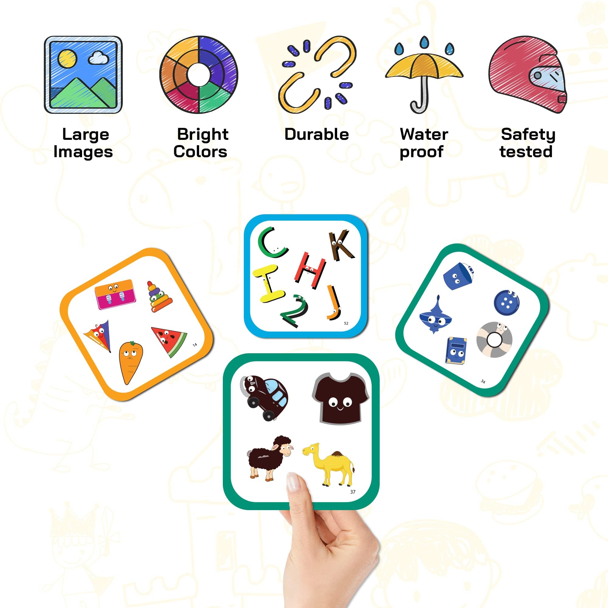 Amazon.co.jp: カラフルなプレミアムフラッシュカード 2~4歳の幼児向け