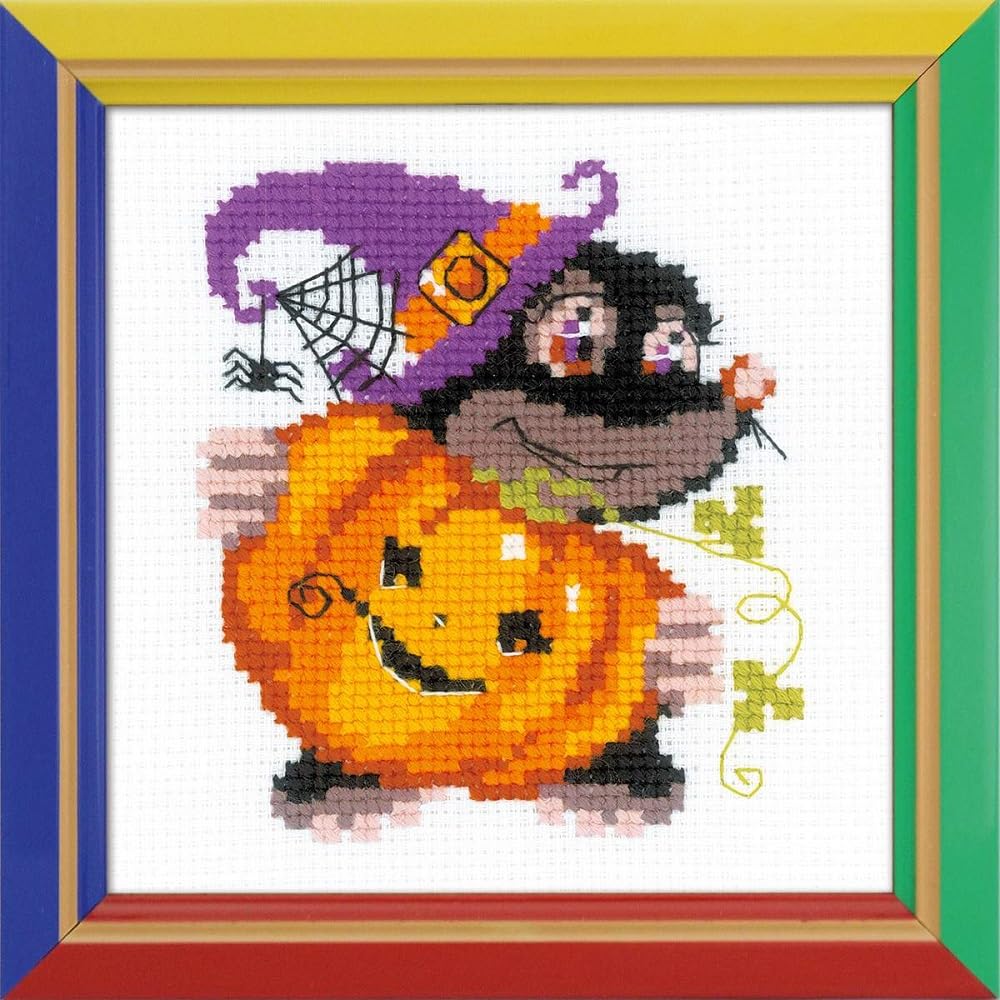 Riolis Clear,White Cross Stitch Kit - Hb-173 - Happy Bee Happy Halloween