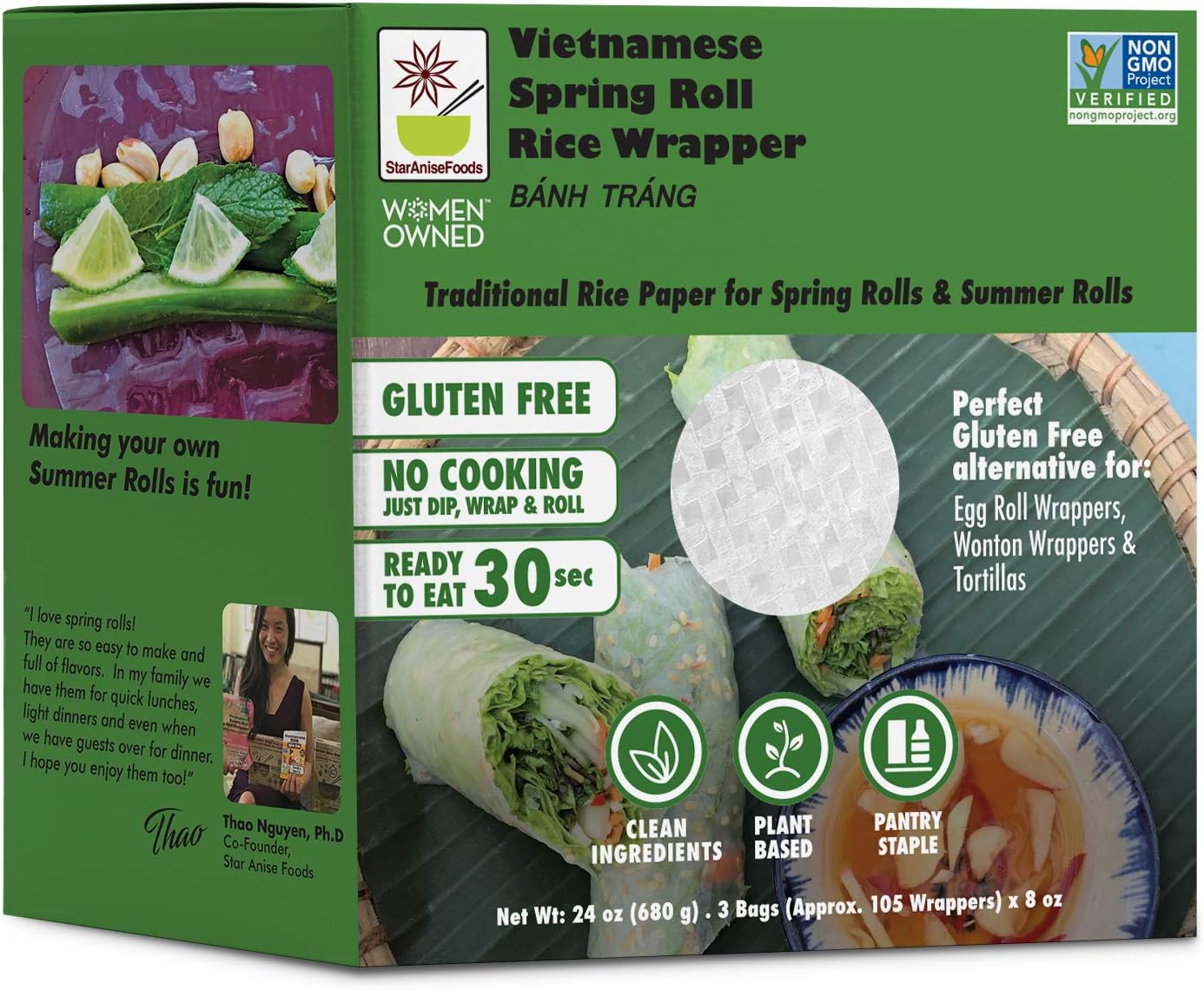 Star Anise Foods Rice Paper, Rice Spring Roll Wrappers