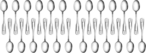 Miniatura 9 de New Star Foodservice 58420 Shell Pattern, acero inoxidable 18/0, cucharadita helada, 7.2 pulgadas, juego de 12