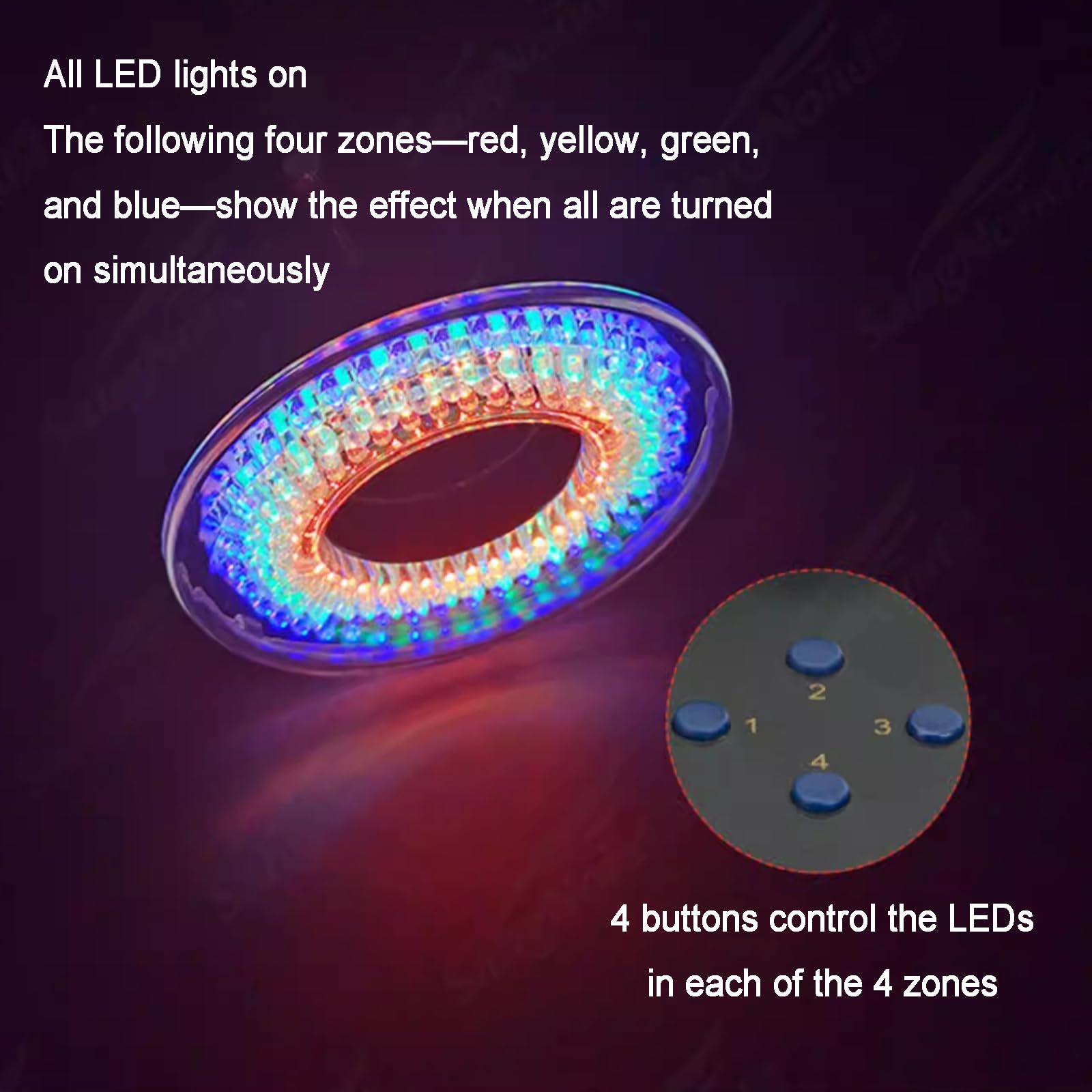 Anillo de luz LED para microscopio con 148 cuentas LED, lámpara iluminadora y controlador para cámara de microscopio industrial, foto y video