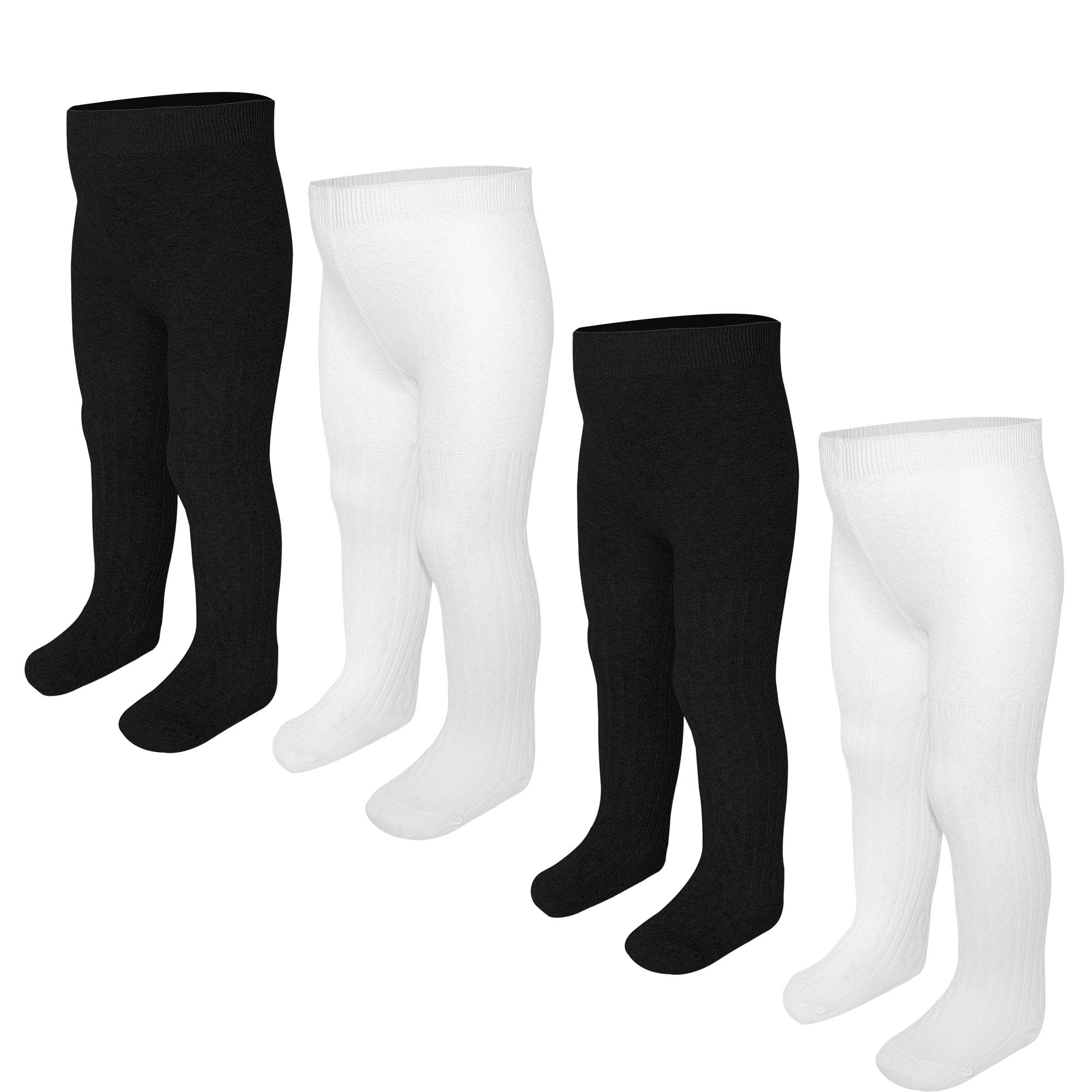 ZERULETS Collant per bambini e bambine, in cotone, per bambini, 4 paia, per 6 mesi, 6 anni