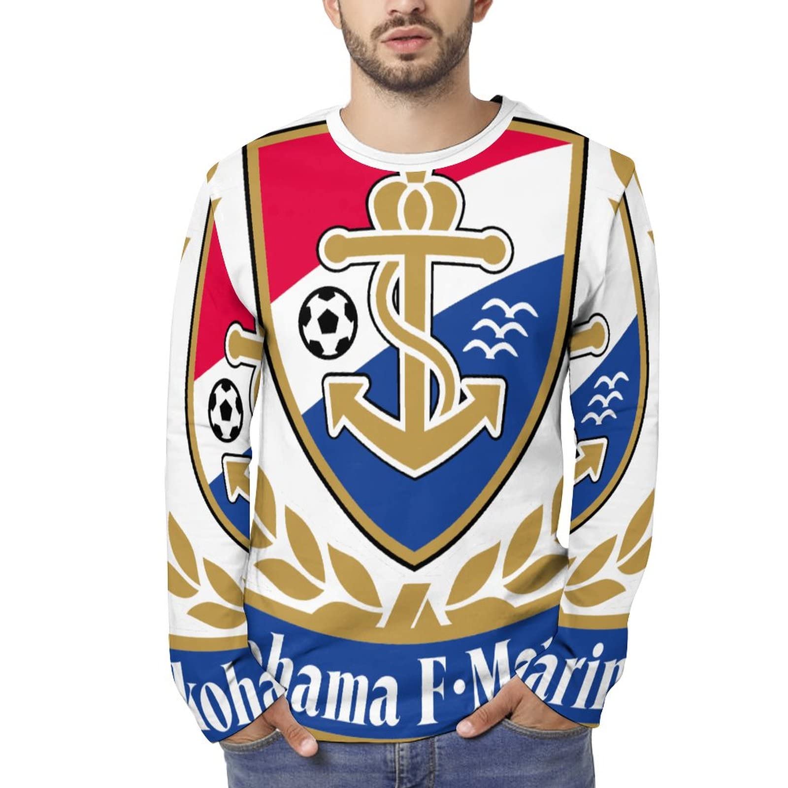 Amazon.co.jp: 横浜Fマリノス メンズ 長袖Tシャツ 四季 ファッション